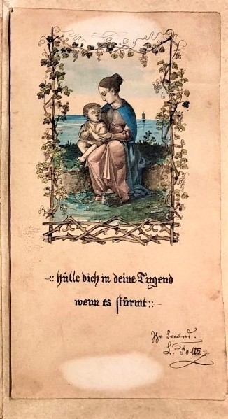Mutter mit Kind, Aquarell, 1830