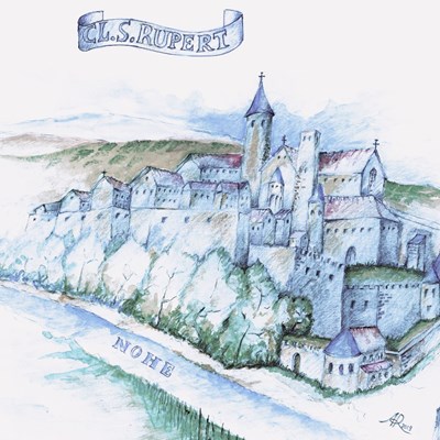 Zeichnung / Malerie des Klosters auf dem Rupertsberg  |  Quelle: RHG