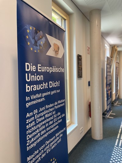 Ein Rundgang durch den 1. Stock informiert über die wichtigen Ziele und Werte der Europäischen Union.