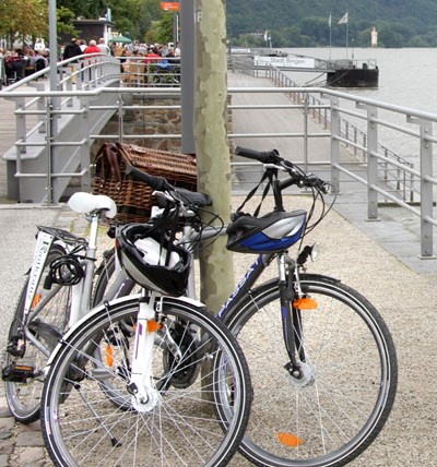 Rheinblick mit dem Fahrrad