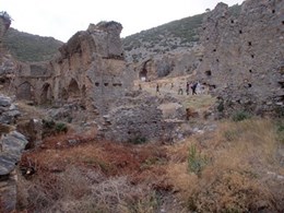 Die durch ein Erdbeben zerstörte antike Stadt Anemurion