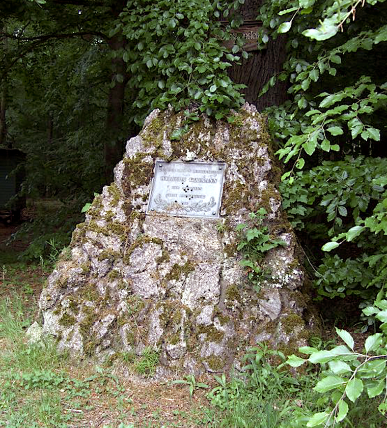 Der Bodmannstein im Binger Wald erinnert an Wilhelm Bodmann.