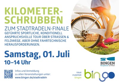 Plakat „Kilometer-Schrubben“ zum STADTRADELN-Finale