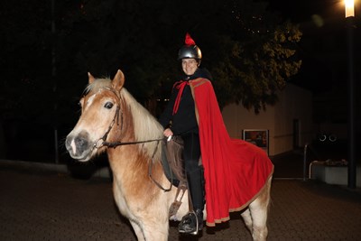 Tanja Berger beim Martinsumzug.