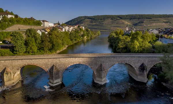 Drususbrücke Richtung Nahe-Mündung
