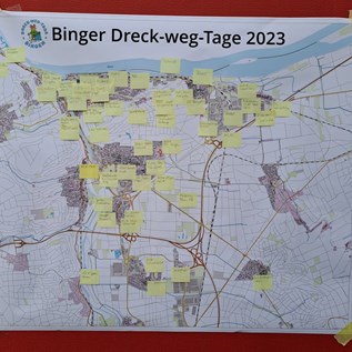 An diesen Stellen wurde gesammelt.  |  Quelle: Stadt Bingen