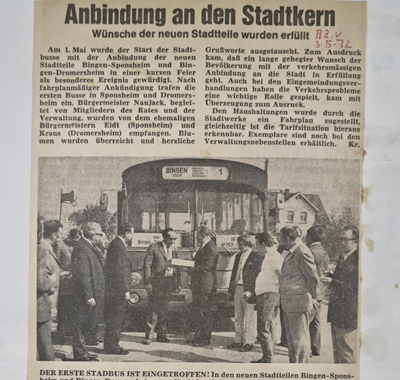 Vor 50 Jahren - Die ersten Stadtbusse in Dromersheim und Sponsheim